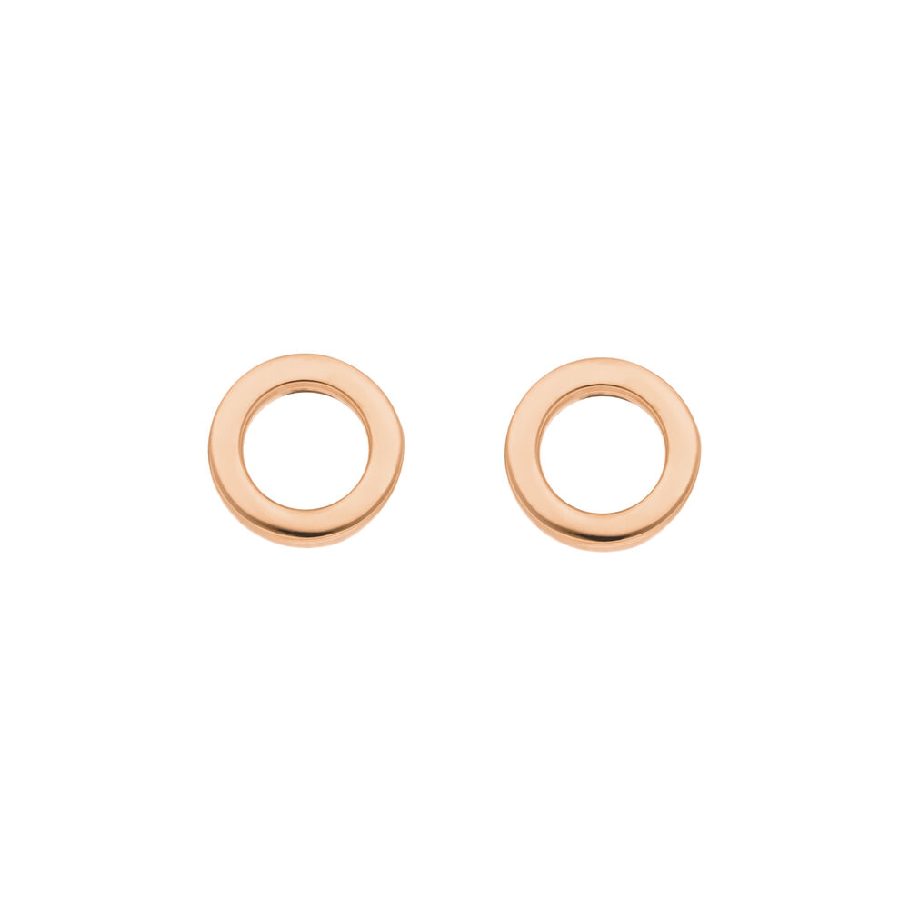 Ohrstecker MINI Circle, 18 K Rosegold vergoldet Bild 2