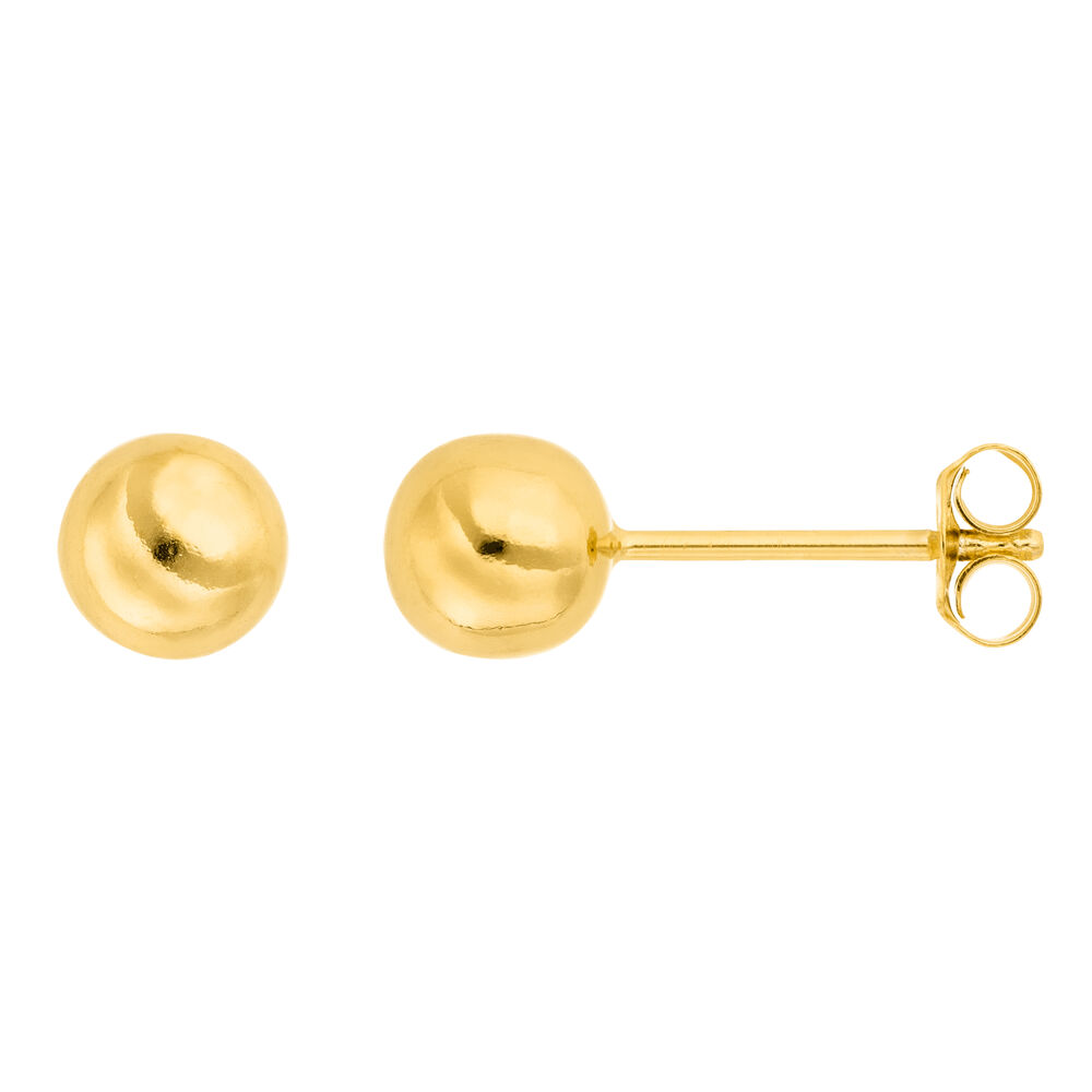 Kugelstecker Medium, 6 mm, 18 Karat Gelbgold vergoldet Bild 2