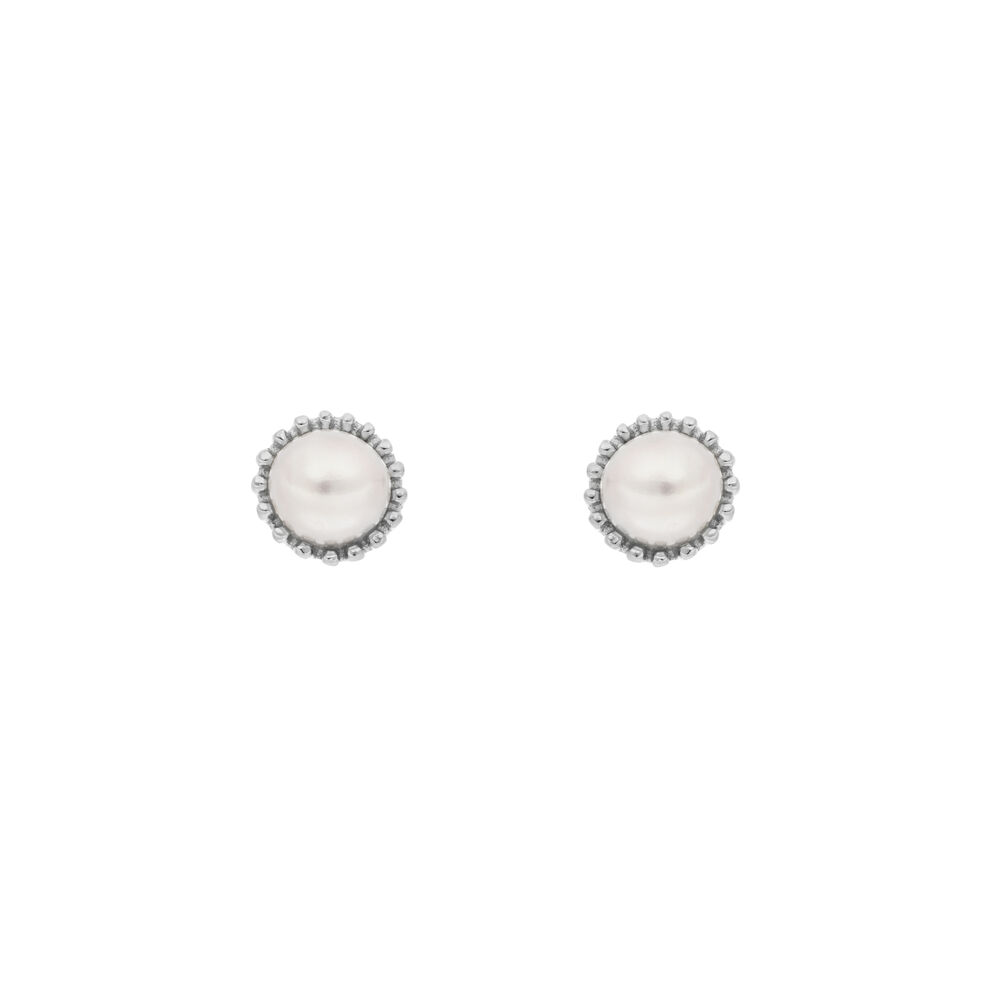 Ohrstecker mit Perle, 925 Sterlingsilber Bild 2