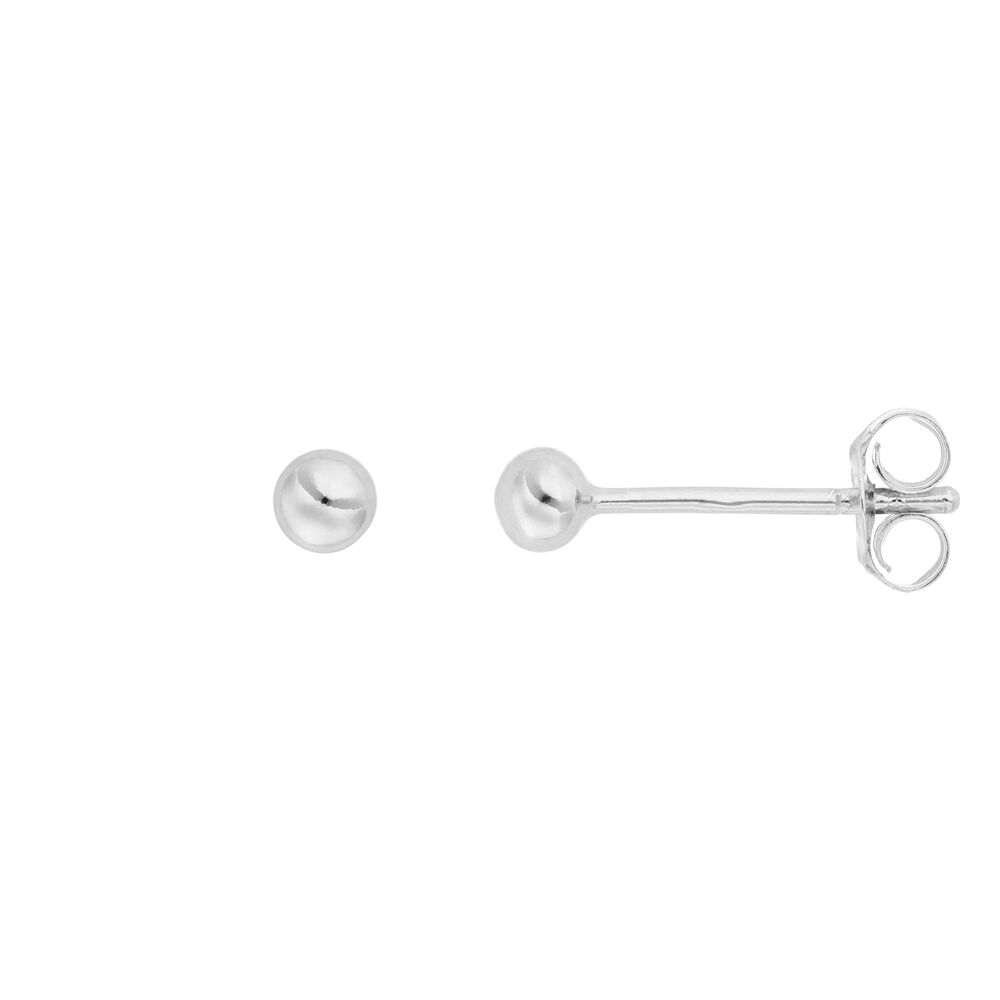 Kugelstecker Mini, 3 mm, 925 Sterlingsilber Bild 2