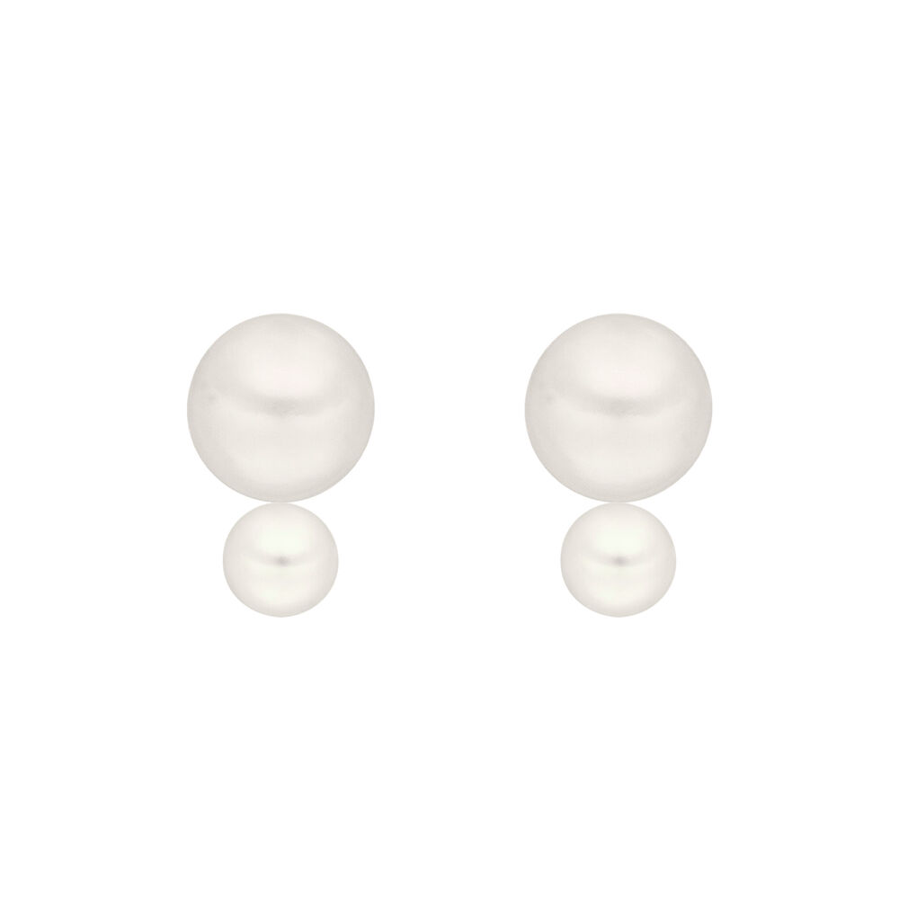 Ohrstecker Two Pearls, 925 Sterlingsilber Bild 3