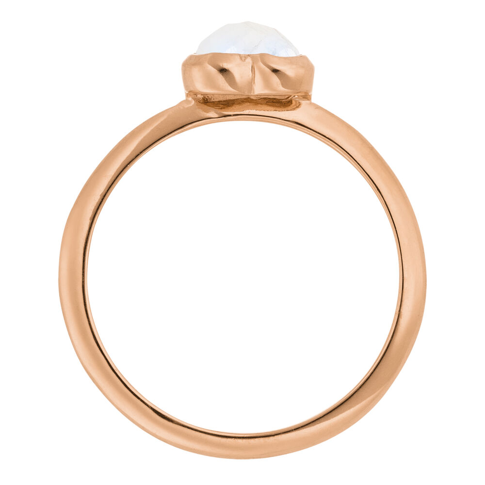 Ring VALENTINE, Mondstein, 18 Karat Rosegold vergoldet, Gr.50 Bild 3