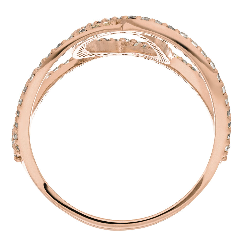 Silber Double C Ring, Rosegold Bild 3