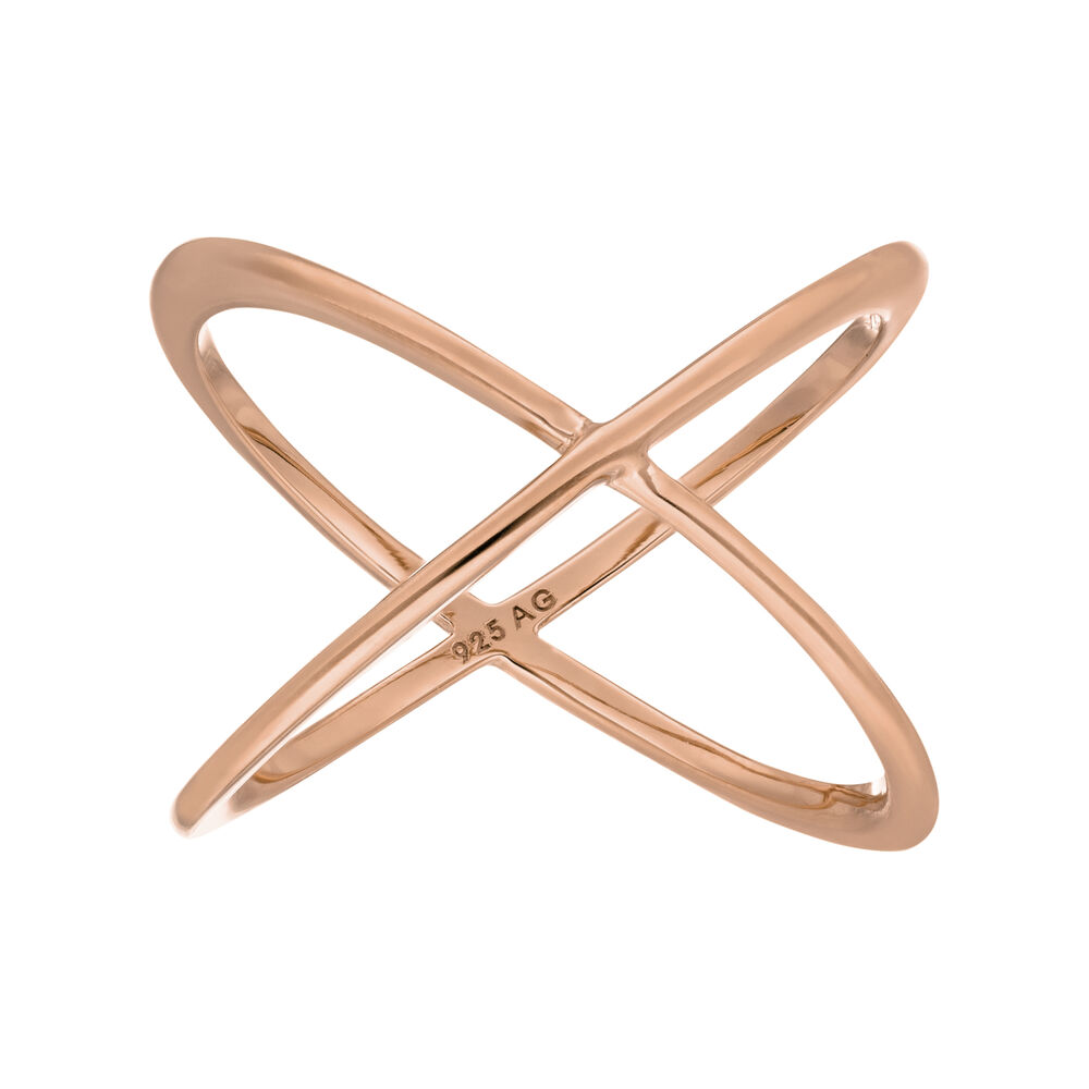 Ring X Cross, 18 K Rosegold vergoldet, Gre 54 Bild 2