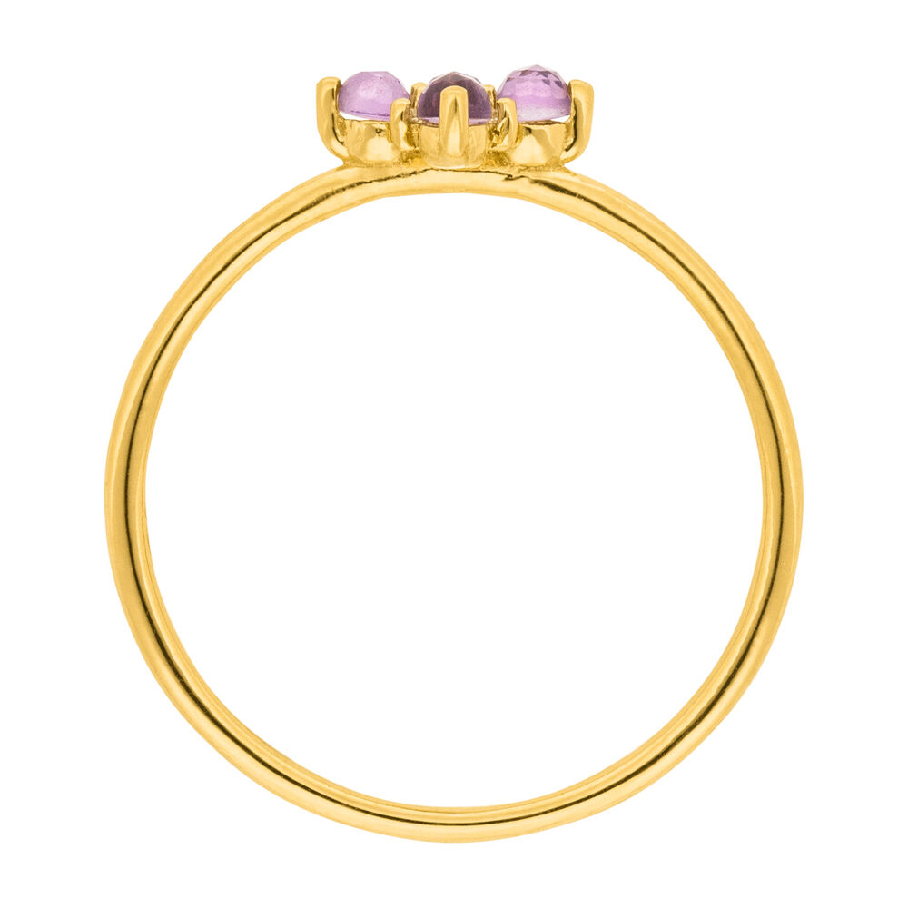 Ring BLOOM, Amethyst/Rhodolith, 18 Karat Gelbgold vergoldet Bild 4