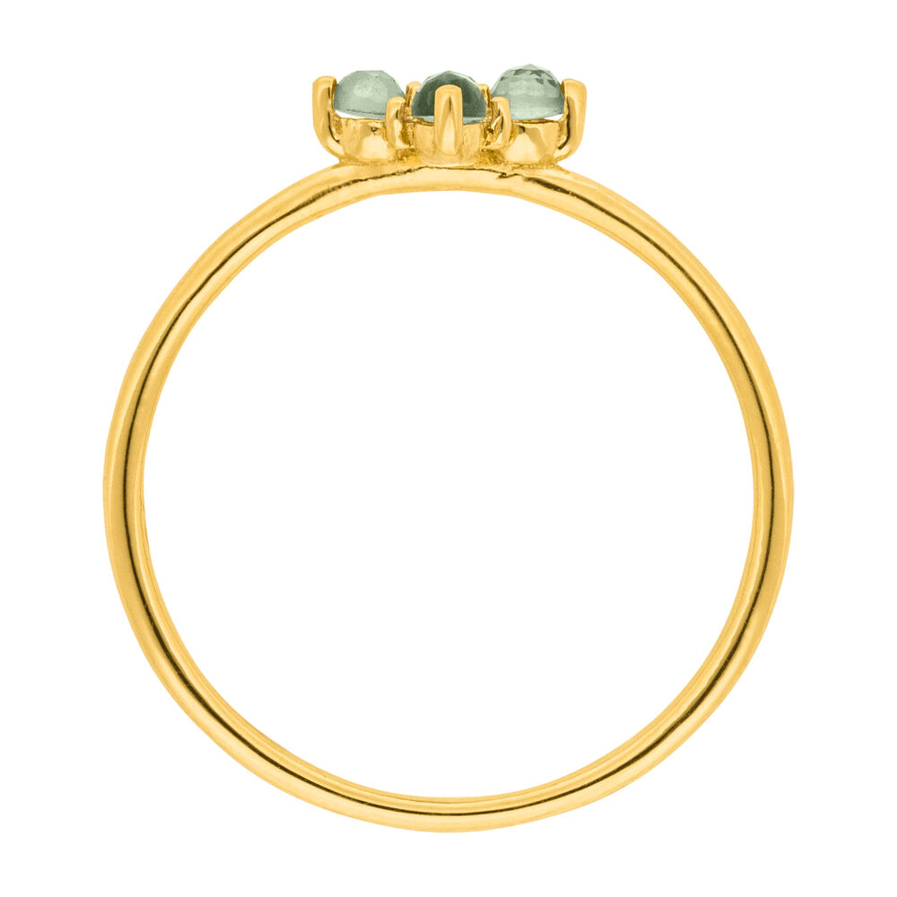 Ring BLOOM, Labradorit/Aventurin, 18 Karat Gelbgold vergoldet Bild 4
