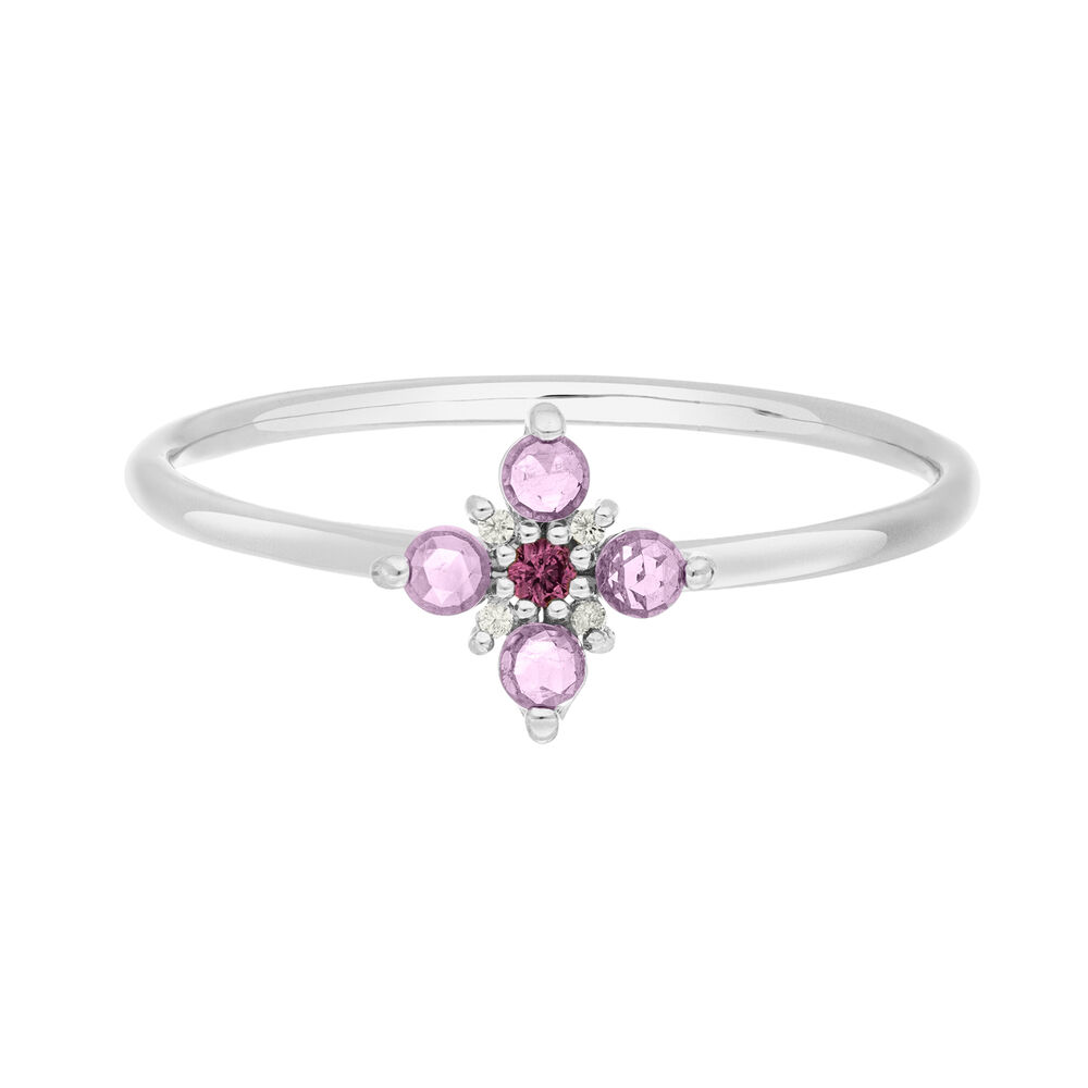 Ring BLOOM, Amethyst/Rhodolith, 925 Sterlingsilber Bild 3