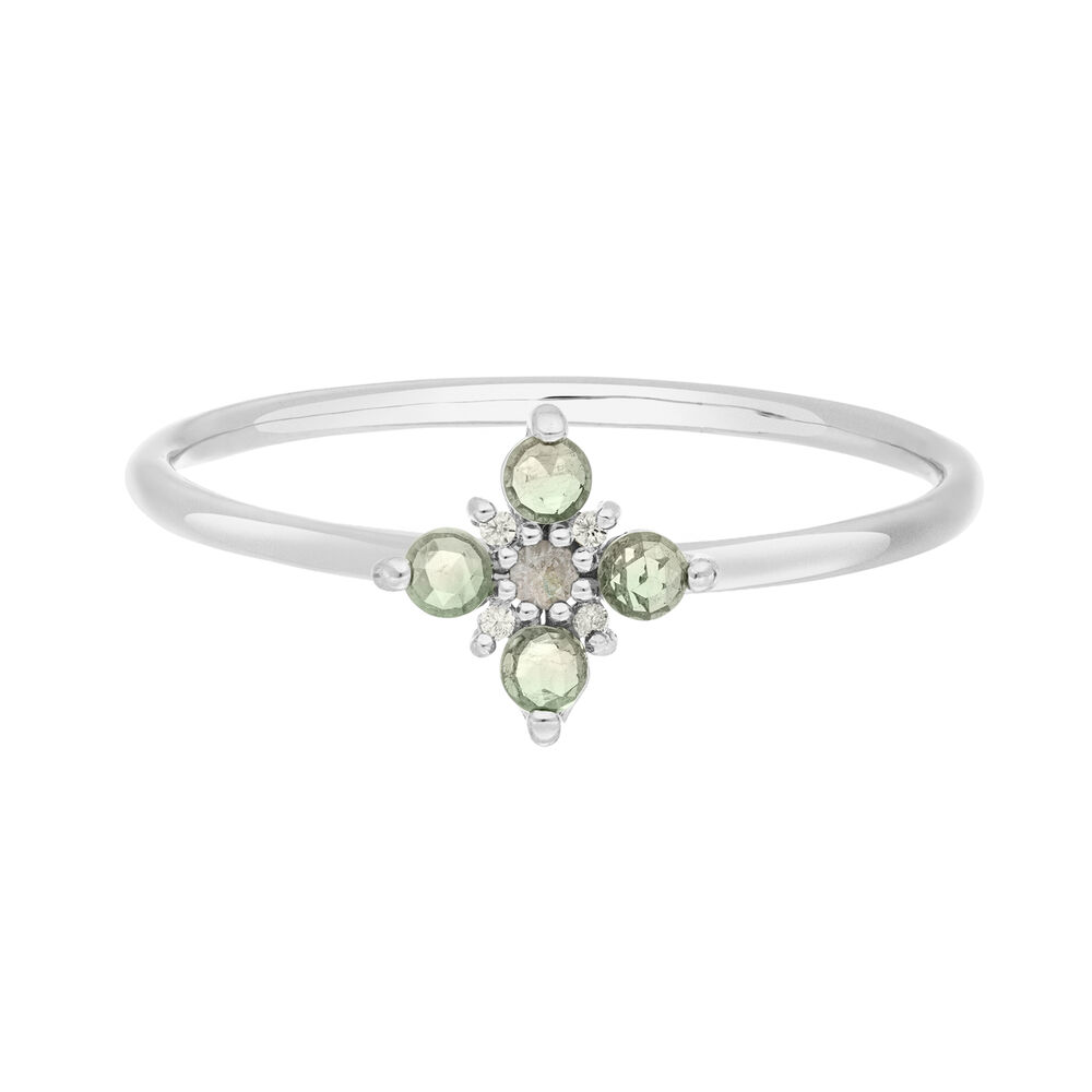 Ring BLOOM, Labradorit/Aventurin, 925 Sterlingsilber Bild 3