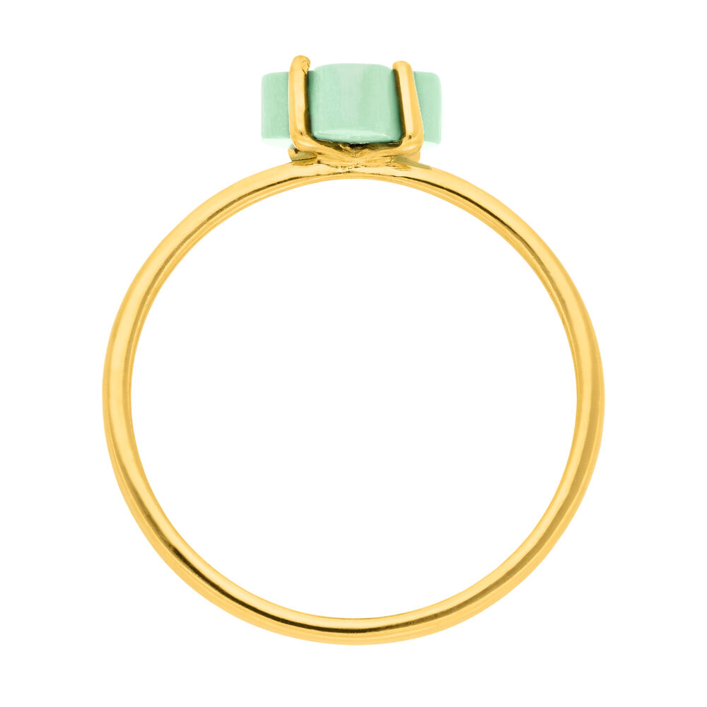 Ring Clover Gem, Amazonit, 18 Karat Gelbgold vergoldet Bild 2