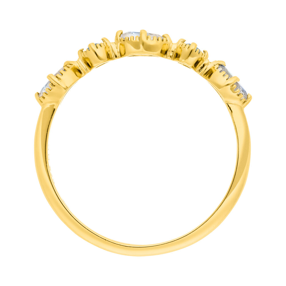 Silber Ring, Oval Gems, Labradorit, Gelbgold Bild 3