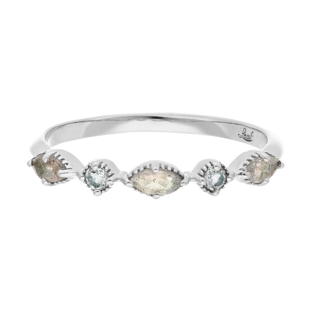 Silber Ring, Oval Gems, Labradorit Bild 2