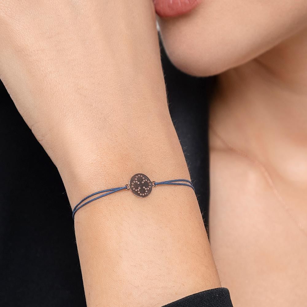 Freundschaftsarmband Disc CLOVER, 14 Karat Rosegold Bild 2