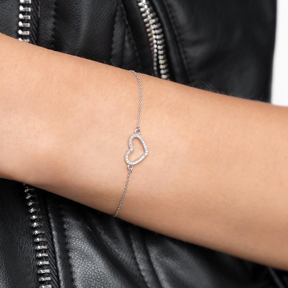 Armkette Heart mit Diamanten, 18 Karat Weigold Bild 3