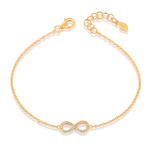 Armkette Infinity mit Diamanten, 18 K Gelbgold