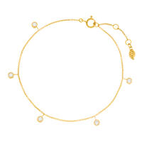 Armkette MY FIRST DIAMOND Charms, 14 Karat Gelbgold