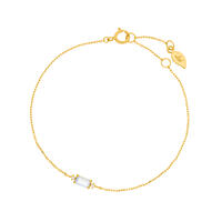 Armkette Mondstein SQUARE, 14 Karat Gelbgold