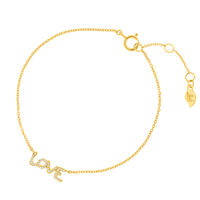 Armkette TINY LOVE mit Diamanten, 14 Karat Gelbgold
