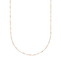 Halskette Flying Gems, Labradorit, 90cm, 18 K Rosegold vergoldet