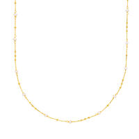 Halskette Flying Pearls, 18 Karat Gelbgold vergoldet