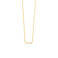 Halskette Horizontal Bar, Diamant, 14 K Gelbgold