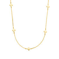 Halskette MINI Clover, 14 Karat Gelbgold