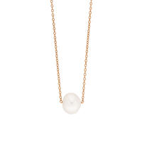 Halskette Perlen Tropfen, 18 K Rosegold vergoldet