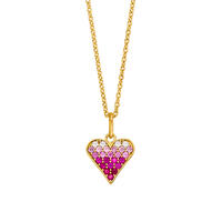 Halskette Pink Valentine, 18 K Gelbgold vergoldet