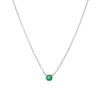 Halskette Smaragd, 14K Weigold
