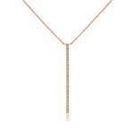 Halskette Bar Diamanten, 18 K Rosegold