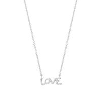Halskette TINY LOVE mit Diamanten, 14 Karat Weigold