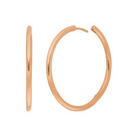 Klappcreolen Basic BOLD, 40 mm, 18 K Rosegold vergoldet