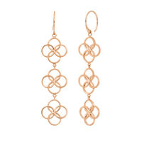 Ohrh�nger Clover Charm, 18 K Rosegold vergoldet