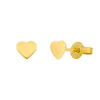 Ohrstecker Herz, 14 K Gelbgold