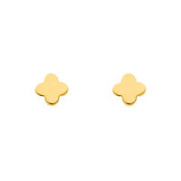 Ohrstecker MINI Clover, 14 Karat Gelbgold