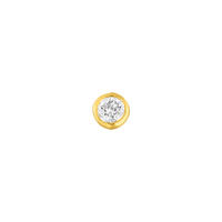 Pin Single Zirkonia, 18 K Gelbgold vergoldet
