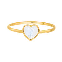 Ring VALENTINE, Mondstein, 18 Karat Gelbgold vergoldet