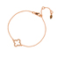 Armband Kleeblatt, 18 K Rosegold vergoldet
