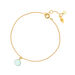Armkettchen Heart, 18 K Gelbgold vergoldet, Aqua Calezdon
