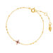 Armkette BLOOM, Amethyst/Rhodolith, 18 Karat Gelbgold vergoldet