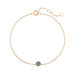 Armkette Cabochon, Blue Topaz, 14 Karat Rosegold