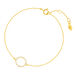 Armkette Circle mit Diamanten, 18 K Gelbgold