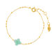 Armkette Clover Gem, Amazonit, 18 Karat Gelbgold vergoldet
