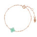 Armkette Clover Gem, Amazonit, 18 Karat Rosegold vergoldet