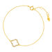 Armkette Clover mit Diamanten, 18 Karat Gelbgold