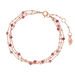 Armkette Flying Gems, 3-reihig, Rubin, 18 K Rosegold vergoldet Armkette Flying Gems, 3-reihig, Rubin, 18 K Rosegold vergoldet