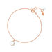 Armkette Heart Stone, 18 K Rosegold vergoldet, Bergkristall