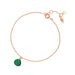 Armkette Heart Stone, 18 K Rosegold vergoldet, Grner Achat