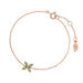 Armkette Leaf Flower, Aventurin, 18 Karat Rosegold vergoldet