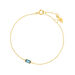 Armkette London Blue Topaz, 14 Karat Gelbgold