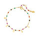 Armkette Rainbow, 18 K Gelbgold vergoldet, Multi Gems
